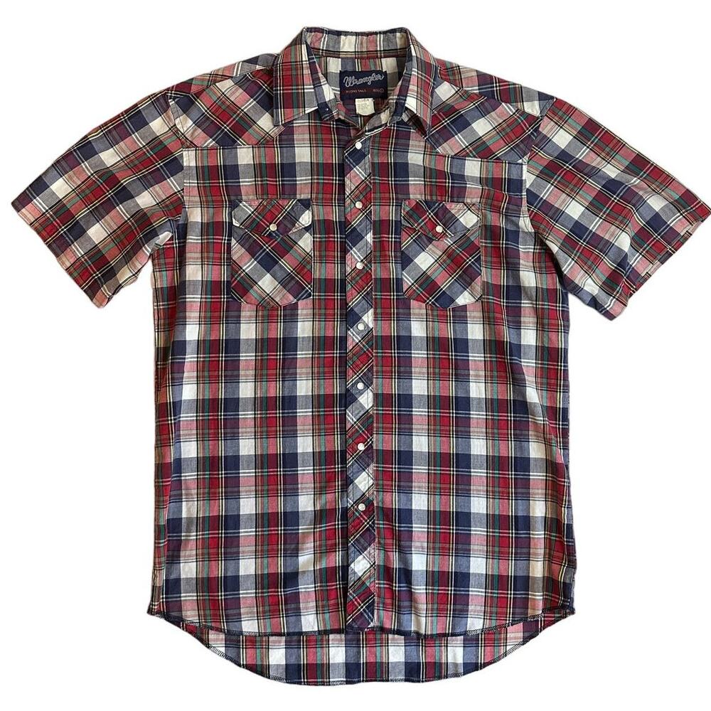 Wrangler Men's Pearl Snap Button Down Size Long Large